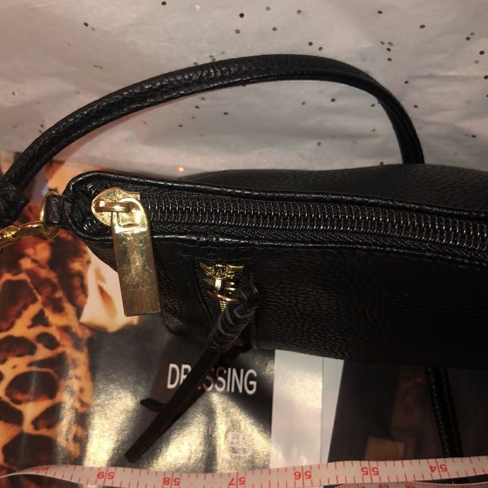 H&M Faux Leather Black Mini Moto Cross Body - Picture 12 of 14